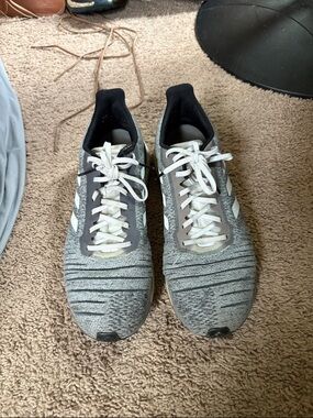 Adidas Gray and Black Solar Drive Athletic Running Shoes